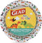 Glad for Kids 8 1/2-Inch Paper Plates|Small Round Paper Plates with Dinosaurs for Kids|Heavy Duty Disposable Soak Proof Microwavable Paper Plates, 8.5" Round Plates 20ct| Kids Plates, Dinosaur Plates