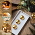Artificial Pearl String for Floating Candles,12 Unscented Floating Candles for Centerpiece,33 Feet Faux Pearl Filler Vase Filling for Wedding Dinning Table Holiday Party Pool Christmas Decor (Gold)
