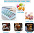 SQLHM Ice Cube Tray with Lid and Bin 55 - Ice Cube Molds for Freezer BPA Free Ice Container Comes with Scoop and Cover (Blue)Ice Cube Molds & Trays