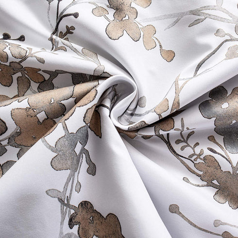 DriftAway Watercolor Floral Botanical Lined Thermal Insulated Window Curtain Valance Rod Pocket 52 Inch by 14 Inch Plus 2 Inch Header Beige 1 Pack