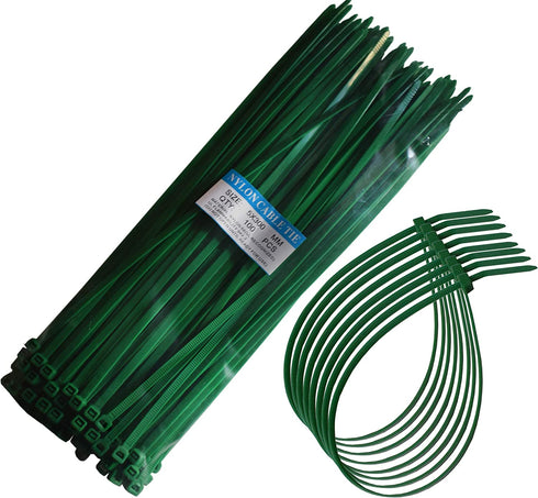 12" Heavy Duty Self Locking Nylon Cable Zip Ties,100 Pcs (Green)