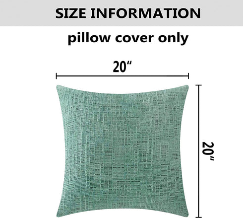Home Brilliant Modern Decorative Throw Pillow Protectors Super Soft Chenille Plush Velvet Cushion Covers for Kids, 20x20 inches, Set of 2, Teal