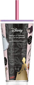 Zak Designs Design-A-Tumbler Disney Princess Cinderella Kids DIY Sticker Tumbler with Straw and Double-Wall Insulation, BPA free, 16 OZ