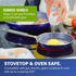 Granitestone Blue Mini Nonstick Egg & Omelet Pan 5.5 Single Serve Frying Pan / Skillet, Diamond Infused, Multipurpose Pan Designed for Eggs, Omelets, Pancakes, Rubber Handle, Dishwasher Safe