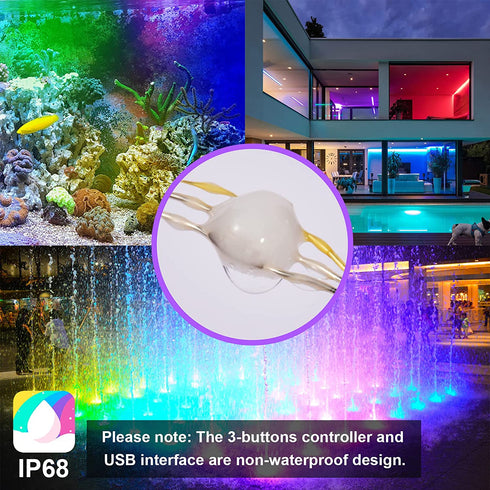 HOUHUI Fairy String Lights, 65.6ft Rainbow Fairy Lights for Bedroom, App Control LED Fairy Lights USB Plug in with Remote, Waterproof Music Sync LED String Lights for Indoor Outdoor Christmas Lights