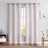 JINCHAN Curtains Linen Textured Casual Weave Curtain for Living Room Bedroom Window Panels Grommet Light Filtering Drapes 2 Panels Light Heathered Grey 96 Inch Long