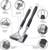 AJIJING Grill Brush and Scraper,2 Pack BBQ Grill Cleaning Brush 18" Stainless Steel Wire Bristle BBQ Grill Cleaner Brush Scraper Accessories for Gas Grill Weber Charcoal Porcelain Ceramic Iron Grill