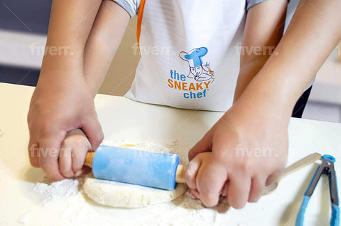 The Sneaky Chef Kids Baking and Cooking Set 37 Piece BPA Free, Child-Safe Essential Junior Utensils, Cooking Protection, Storage Case, Cookie Cutters, and 7 Healthy Recipe Cards - Ages 6+ Years