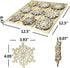 YuQi Set of 27 Hanging Wood Snowflakes Ornaments,Christmas Snowflake Decoration,Unfinished Wooden Snowflakes Large for Crafts Winter Wedding Decor Xmas Ornament