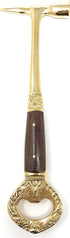 Madison Bay Company Polished Brass Ice Pick, Hammer and Bottle Opener, 3 In 1 Bar Tool, 7.25 Inches Long