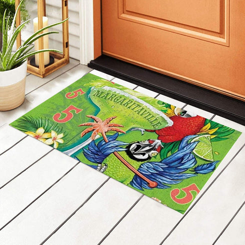 antcreptson It's Five O'Clock Somewhere Door Mat, 15.7" x 23.6" PVC Non-Slip Waterproof Indoor Outdoor Doormat, Easy Clean Large Heavy Duty Mats for Entry, Garage, Patio
