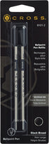 Cross Ballpoint Pen Refill - Black - Broad - Dual Pack