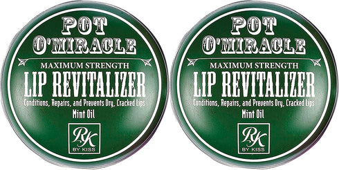 Ruby Kisses Pot O' Miracle Maximum Strength, Mint Oil (Lip Revitalizer, 2 Pack)