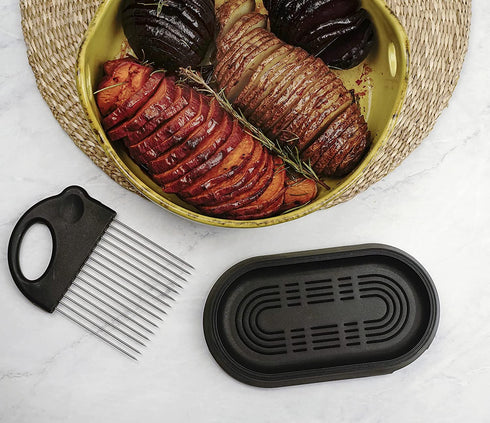 RSVP International Hasselback Potato Guide, One size, Black