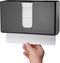 Alpine Industries Acrylic Wall-Mounted Paper Towel Dispenser - Single or Multiple Towel Retrieval - Bi Fold and C Fold (Black)