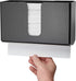 Alpine Industries Acrylic Wall-Mounted Paper Towel Dispenser - Single or Multiple Towel Retrieval - Bi Fold and C Fold (Black)