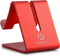 Honsky Cell Phone Stand, Tablet Stand for Desk Desktop: Universal Portable Aluminum Mobile Smart Phone Holder, Cellphone Stand, Smartphone Mount Cradle, Red