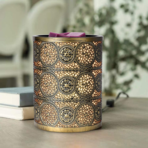 ARVIDSSON Electric Wax Melt Warmer for Scented Wax, Metal Wax Candle Warmer Wax Melter, Wax Burner Fragrance Warmer with 2 Edison Bulbs for Home Office Bedroom Gifts