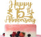 Gold Glitter Happy 15th Anniversary Cake Topper for Wedding Anniversary/Anniversary Party/Happy Birthday Party Decorations