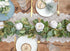 TOPHOUSE Artificial White Rose Garland 6.5ft Eucalyptus Flower Garland Real Touch White Rose Vine for Mantle Table Centerpiece