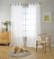 MIUCO 2 Panels White Curtains Grommet Textured Solid Sheer Curtains 84 Inches Long for Bedroom (2 x 54 Wide x 84" Long) White