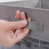 DIMJ Cube Storage Bins, 3 Packs Clear Window Fabric Storage Bin Organizer for Closet Shelves Home Storage Cubes Organizer with Handles