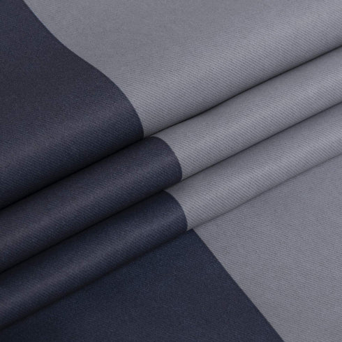 FLOWEROOM Color Block Blackout Curtains for Bedroom, 52 x 72 Inch Long, Grey and Silvery Grey Thermal Insulated and Sun Light Blocking Gradient Curtain, Grommet Window Curtains, Set of 2 Panels