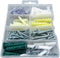 Drywall & Hollow Wall Anchor Assortment Kit Organizer - Plastic Anchors, Molly Bolts, Drywall Screws, Hooks, Toggles - Essential for Hanging, Wall Mounting and Home Improvement- Nick The Fixer