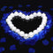 1000 Pieces Artificial Fake Rose Petals with 24 Pieces Flameless LED Tea Lights Candles for Romantic Night, Valentine's Day, Wedding Flower Decoration, Anniversary, Honeymoon (Blue)