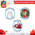 More Birds Bird Health+ Big Gulp Hummingbird Feeder, Glass Hummingbird Feeders for Outdoors, 5 Feeding Stations, 40 Ounces