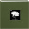 Fabric Frame Cover Photo Album 200 Pockets Hold 4x6 Photos, Herbal Green