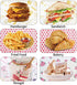 Suiwen 3-Pack (150pcs) Wax Paper, Food Picnic Paper, Greaseproof Paper ,Waterproof Dry Hamburger Paper Liners Wrapping Tissue for Plastic Food Basket (Rose, Heart, Stamp)