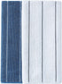 Microfiber Kitchen Towels - Super Absorbent, Soft and Solid Color Dish Towels, 8 Pack (Stripe Designed Blue and White Colors), 26 x 18 Inch