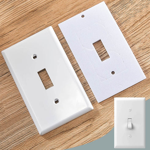Wall Plate Insulation Gasket Outlet Insulation Gasket Light Switch Insulation Electrical Outlet Covers Draft Stopper Foam Gaskets Electric Outlet Insulators (White,100 Pieces)