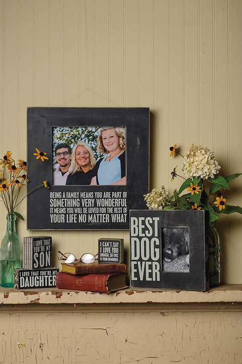 Primitives by Kathy 19136 Photo Box Frame, 10" x 10", Best Dog Ever