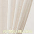 FMFUNCTEX Flax Linen Sheer Curtains 84-inch Long Living Room Vintage Window Panel Drapes for Farmhouse Bedroom Rod Pocket, Natural, 52" Width, 2 Panels