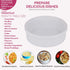 Souffle Dish Ramekins for Baking 48 Oz, 1.5 Quart Large Ceramic Oven Safe Round Fluted Ramekin Bowl with Mini Condiment Spoon for Soufflé Pot Pie Casserole Pasta Roasted Vegetables Baked Desserts