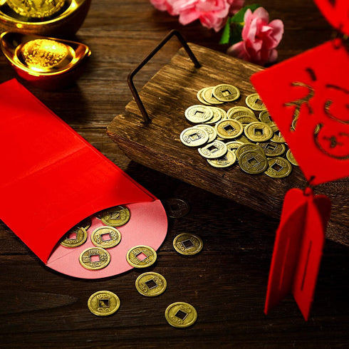 Chinese New Year Feng Shui Coins Good Luck Fortune Coin I-Ching Coins for Health and Wealth (400, 0.8 Inch)