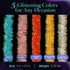 AURORAVA 20 Feet by 3 Inches Tinsel Garland for Christmas, Birthday, Weddings, Party Decorations, High-Shine, Sparkly, Fluffy Twist for All-Season Indoor Outdoor Events, Crystal Iridescent