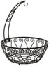 SimpleHouseware Fruit Basket Bowl with Banana Tree Hanger, Bronze