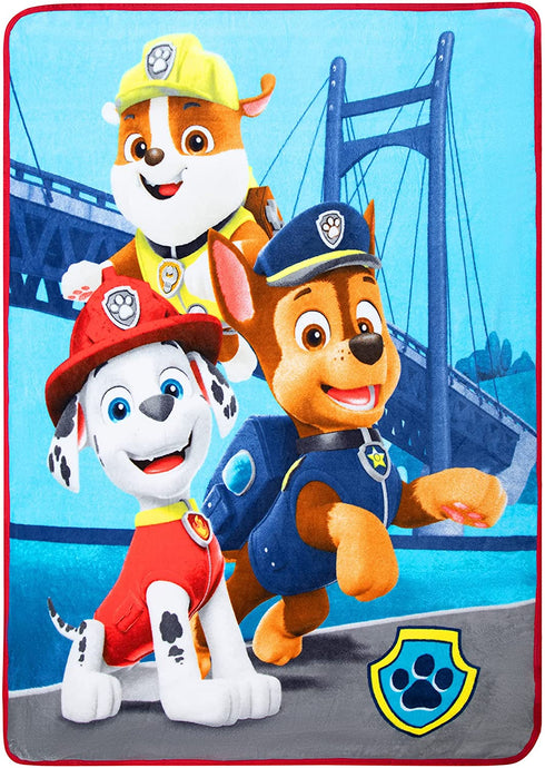 Franco Kids Bedding Super Soft Micro Raschel Throw, 46 in x 60 in, Paw Patrol