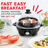 Dash Rapid Egg Cooker: 6 Egg Capacity Electric Egg Cooker for Hard Boiled Eggs, Poached Eggs, Scrambled Eggs, or Omelets with Auto Shut Off Feature - Black