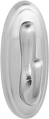 Command Medium Traditional Plastic Hook, Brushed Nickel, 1-Hook, 2-Strips, Decorate Damage-Free