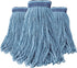 (3 Pack) Commercial Mop Head Replacement, Blue Cotton Looped End String, Industrial Cleaning Mop Heads Replacements Refill