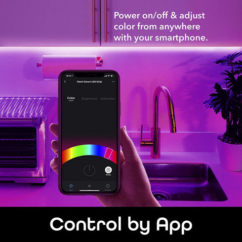 Geeni Prisma Strip USB Smart LED Strip Lights, Indoor/Outdoor Adhesive Strips, Lights for TikTok, Alexa and Google Home Compatible. No Hub Required (2M Light Strips)