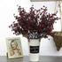 JAKY-Global Babys Breath Fabric Cloth Artificial Flowers 6 Bundle European Fake Silk Plants Decor Wedding Party Decoration Bouquets Real Touch DIY Home Garden (Autumn Red-6pcs)