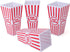 Tebery 20 Pack Plastic Open-Top Popcorn Boxes Reusable Movie Theater Style Popcorn Container Set -7.7" Tall x 4" Square