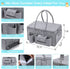DIMJ Large Capacity Baby Diaper Caddy Organizer with Lid, Shoulder Nursery Storage Bin for Changing Table and Car, Portable Large Baby Shower Basket for Diaper, Toys, Bottles, Wipes, Books