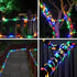 JMEXSUSS 2 Pack 100 LED Solar Rope Lights,33ft 8 Modes Solar Rope Lights Outdoor Waterproof LED Solar Powered Rope Tube for Trampoline Fence,Gazebo,Yard,Walkway,Path(Multi Color)