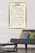 Trends International Pok©mon-Kanto Grid Wall Poster, 22.375" x 34", Gold Framed Version